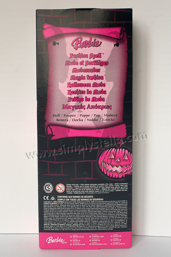 2008 Halloween Barbie Box, Back