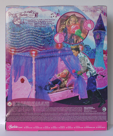 Sleeping Beauty Barbie Box - Back