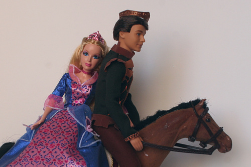 Ken as Derek,"12 Dancing Princesses", with Barbie