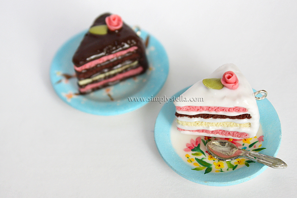 Shabby cake slices - Charms