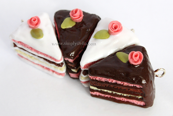 Shabby cake slices - Charms