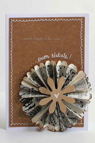 Christmas Paper Rosette Card